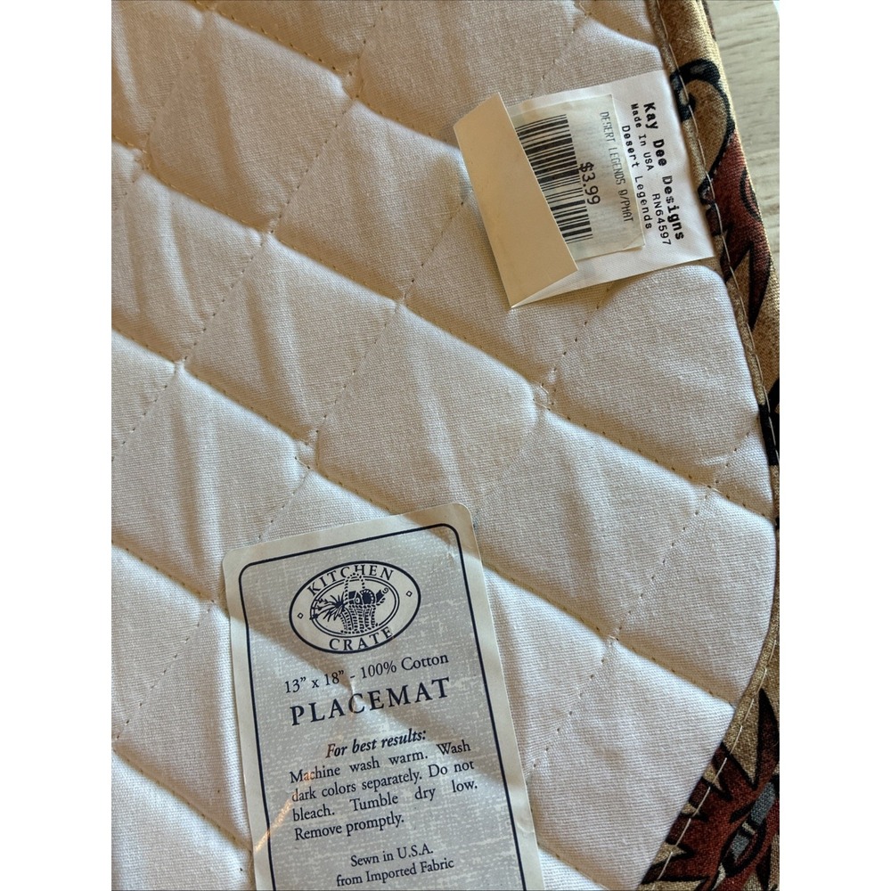 Kitchen Crate Desert Legends Placemat Napkin Set Of 8Kay Dee Designs Made In USA - Picture 7 of 12